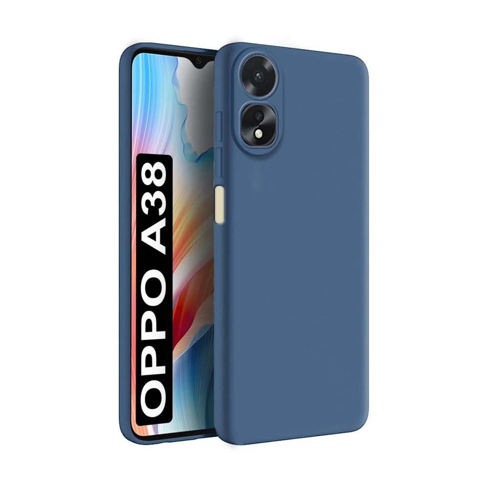 Helmet Case Liquid Silicone Oppo A38, Blue