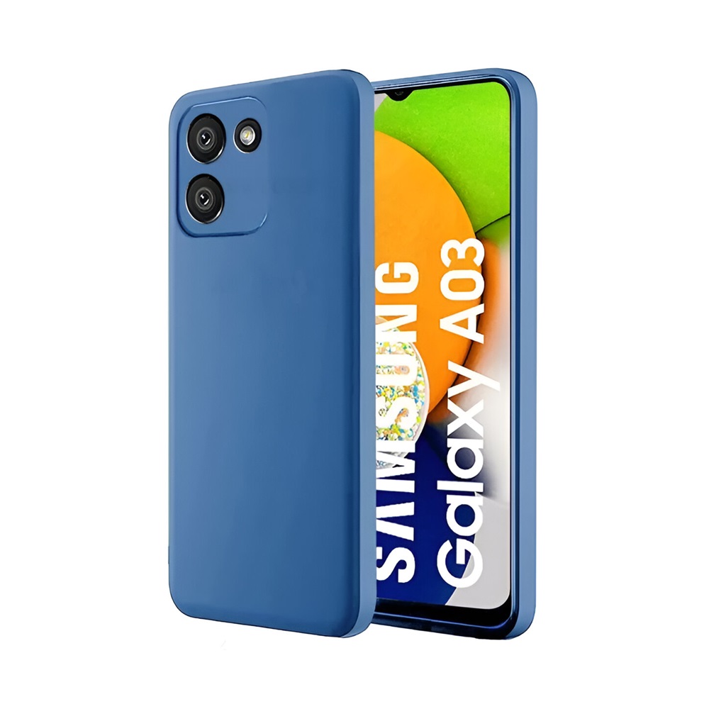 Helmet Case Liquid Silicone Samsung A03, Blue