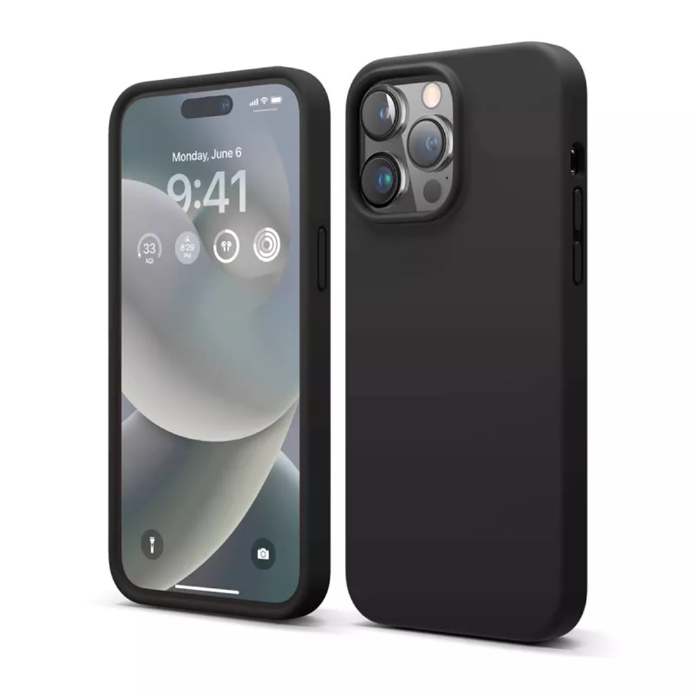 Helmet Case Liquid Silicone iPhone 14, Black