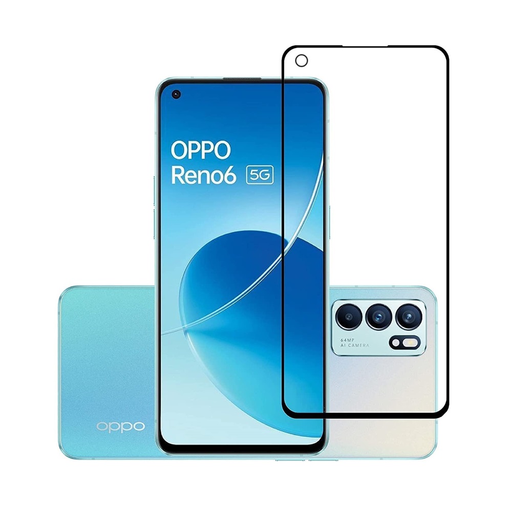 Helmet Diamond Glass 4D Oppo Reno 6 5G, Black