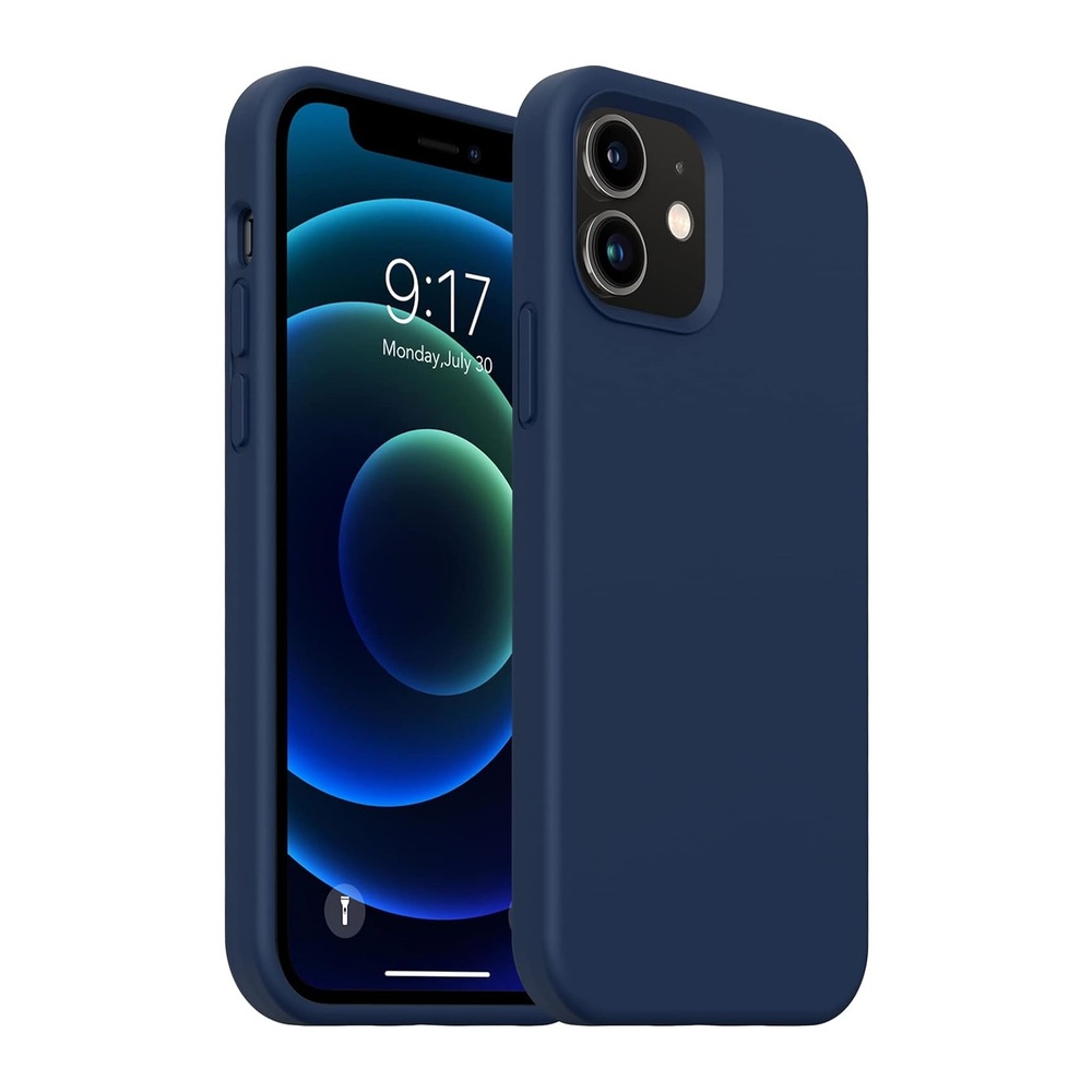 Helmet Case Liquid Silicone iPhone 12 Mini, Navy Blue