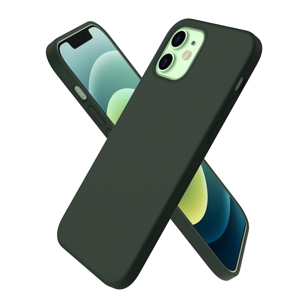 Helmet Case Liquid Silicone iPhone 12 Mini, Green