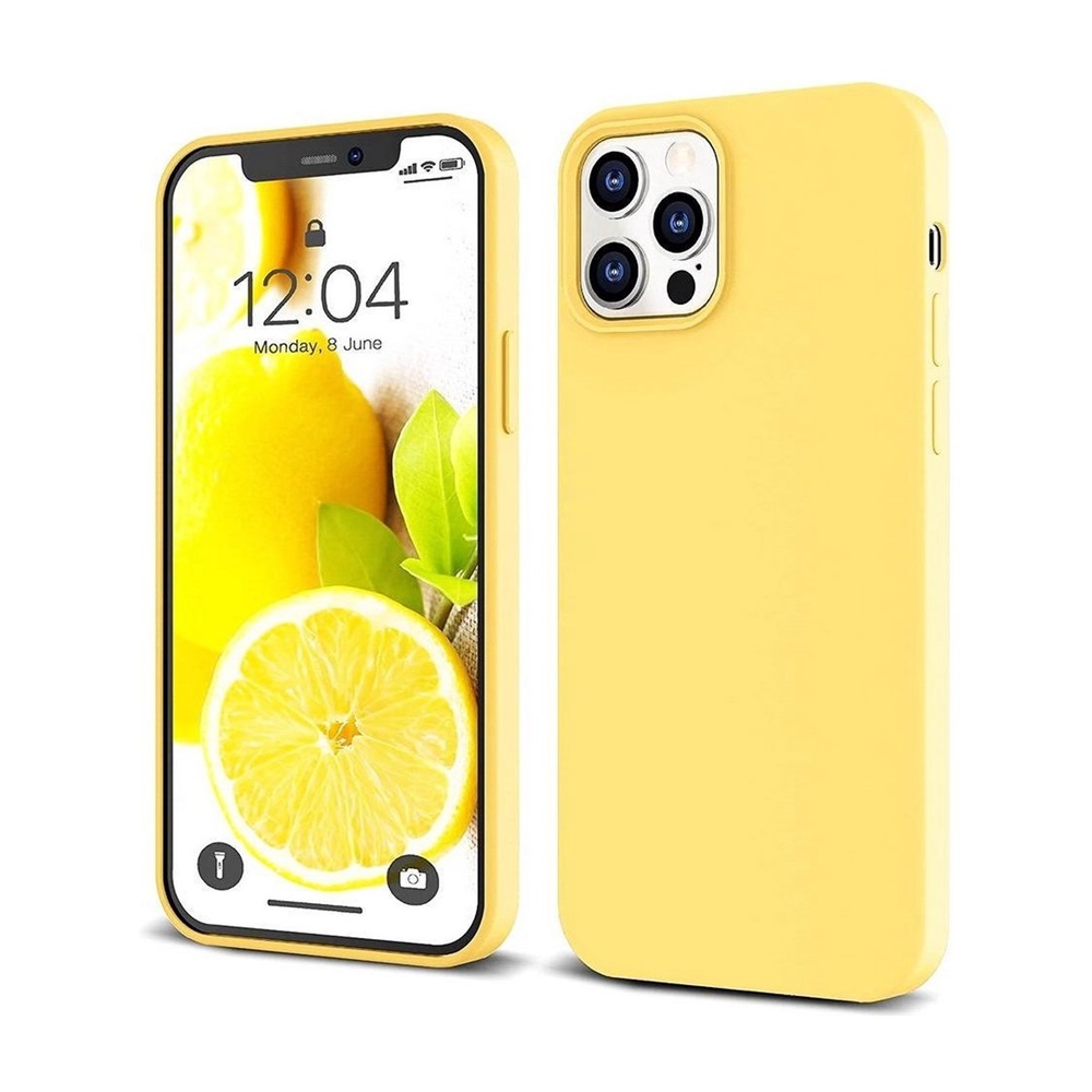 Helmet Case Liquid Silicone iPhone 12 Pro, Yellow