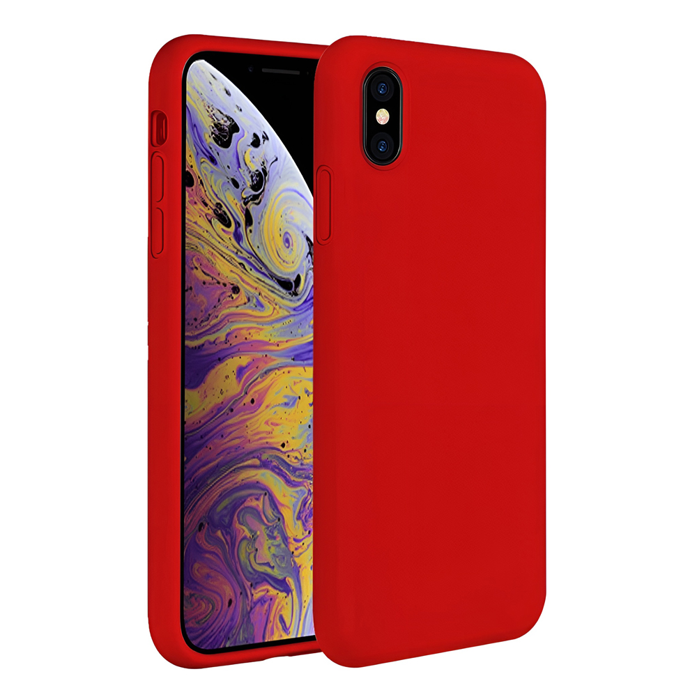 Helmet Case Liquid Silicone iPhone Xs Max, Red