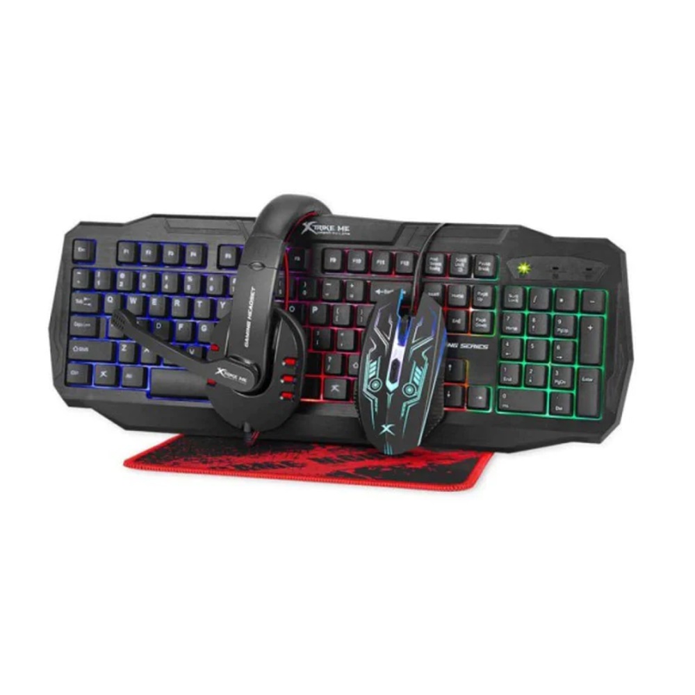 Xtrike Me Combo Keyboard+Mouse+Mousepad+Headset CMX-410 Gaming Kit RGB