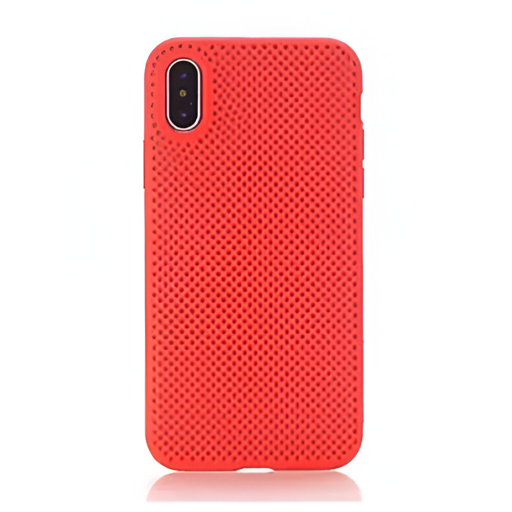 Helmet Case Liquid Silicone Grid Samsung A10, Red