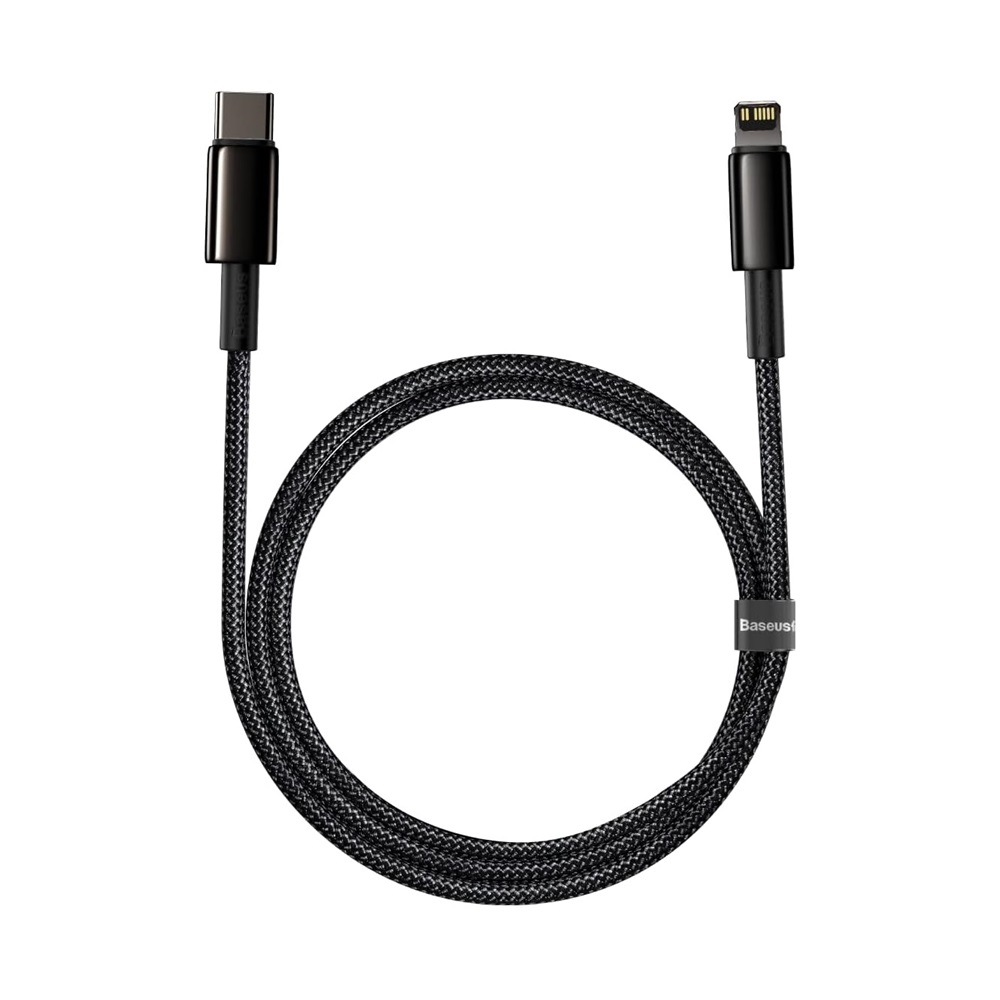 Baseus Cable Type-C to Lightning Tungsten Gold Fast Charging PD 20W 1m, Black