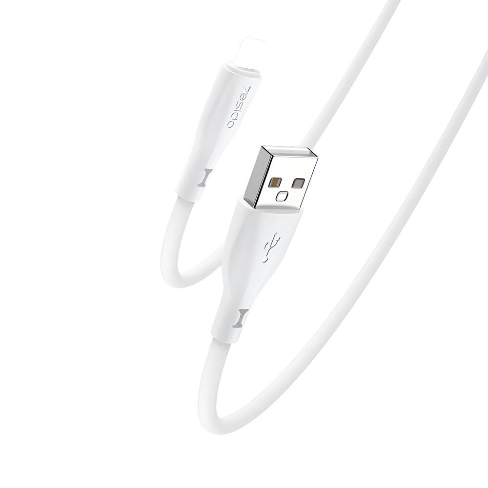 Yesido Cable Liquid Silicone Series USB-A to Lightning 18W 1m, White