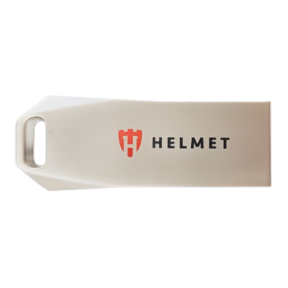 Helmet USB Drive 3.2 Metal Line 256 GB, Silver