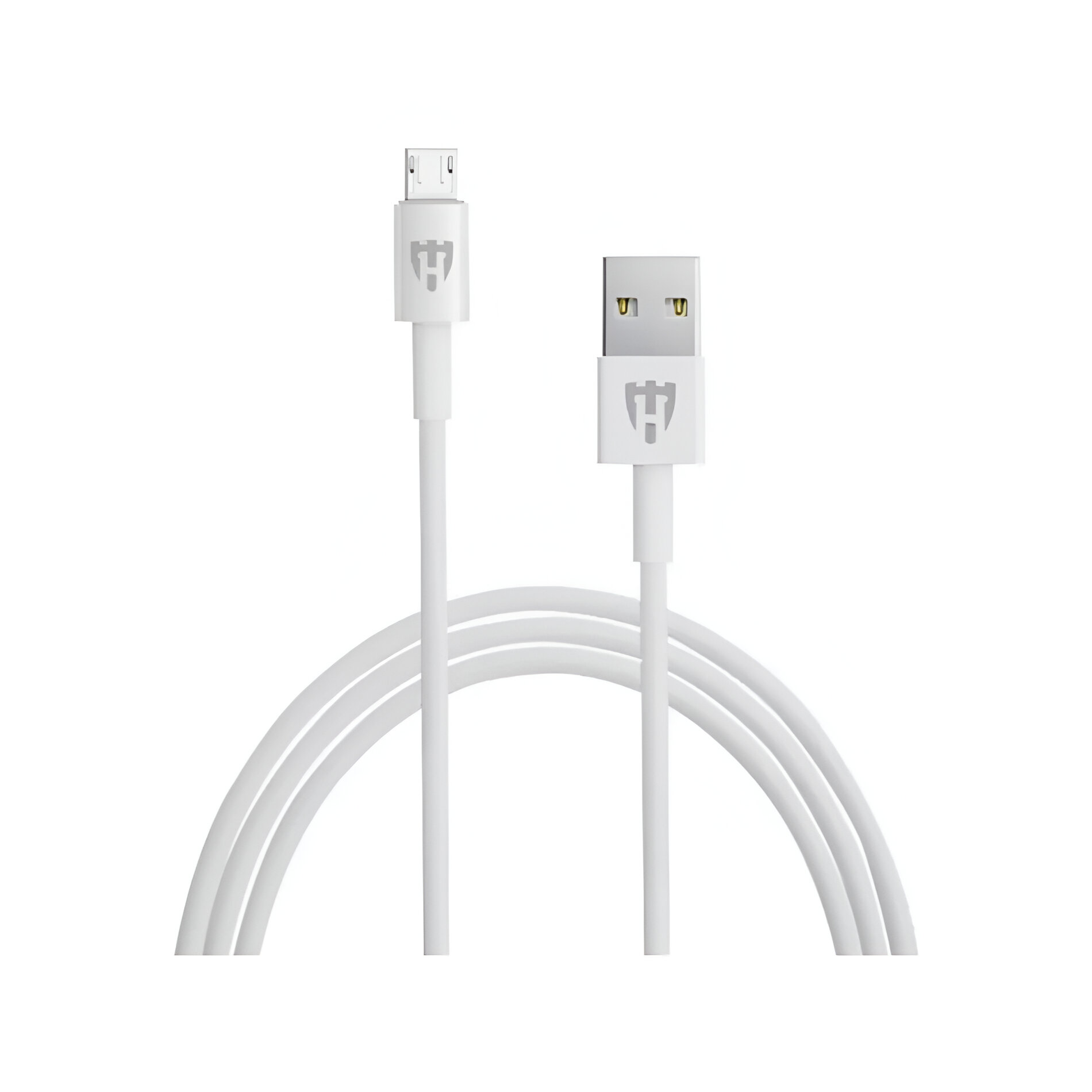 Helmet Cable USB to Micro-USB Basic 2.1A 1m, White