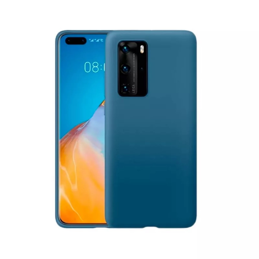 Helmet Case Liquid Silicone Huawei P40, Blue