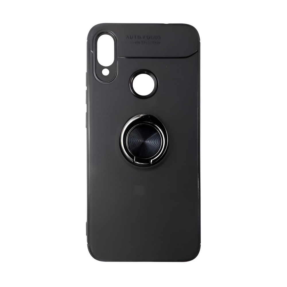 Helmet Case with Ring Liquid Silicone  Xiaomi Redmi 7, Black