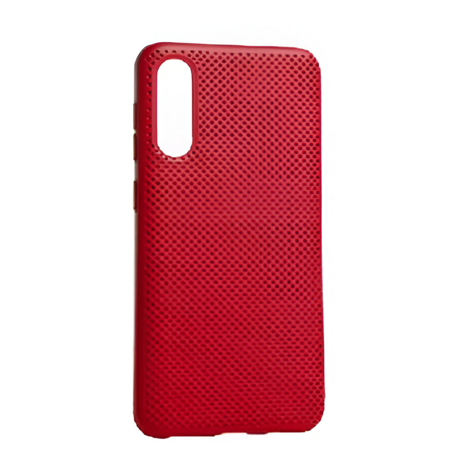 Helmet Case Liquid Silicone Grid Samsung A50S, Red