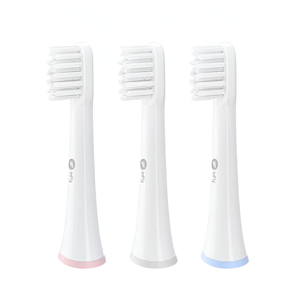 Infly Brush Head P60 3 Pack, Pink/Blue/Grey