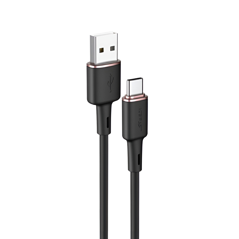 Acefast Cable USB to Type-C 3A 1.2m Alloy Silicone, Black