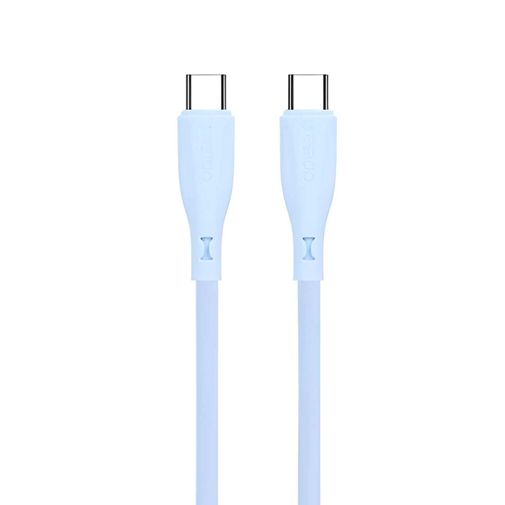 Yesido Cable Liquid Silicone Series Type-C to Type-C 60W 1m, Blue 