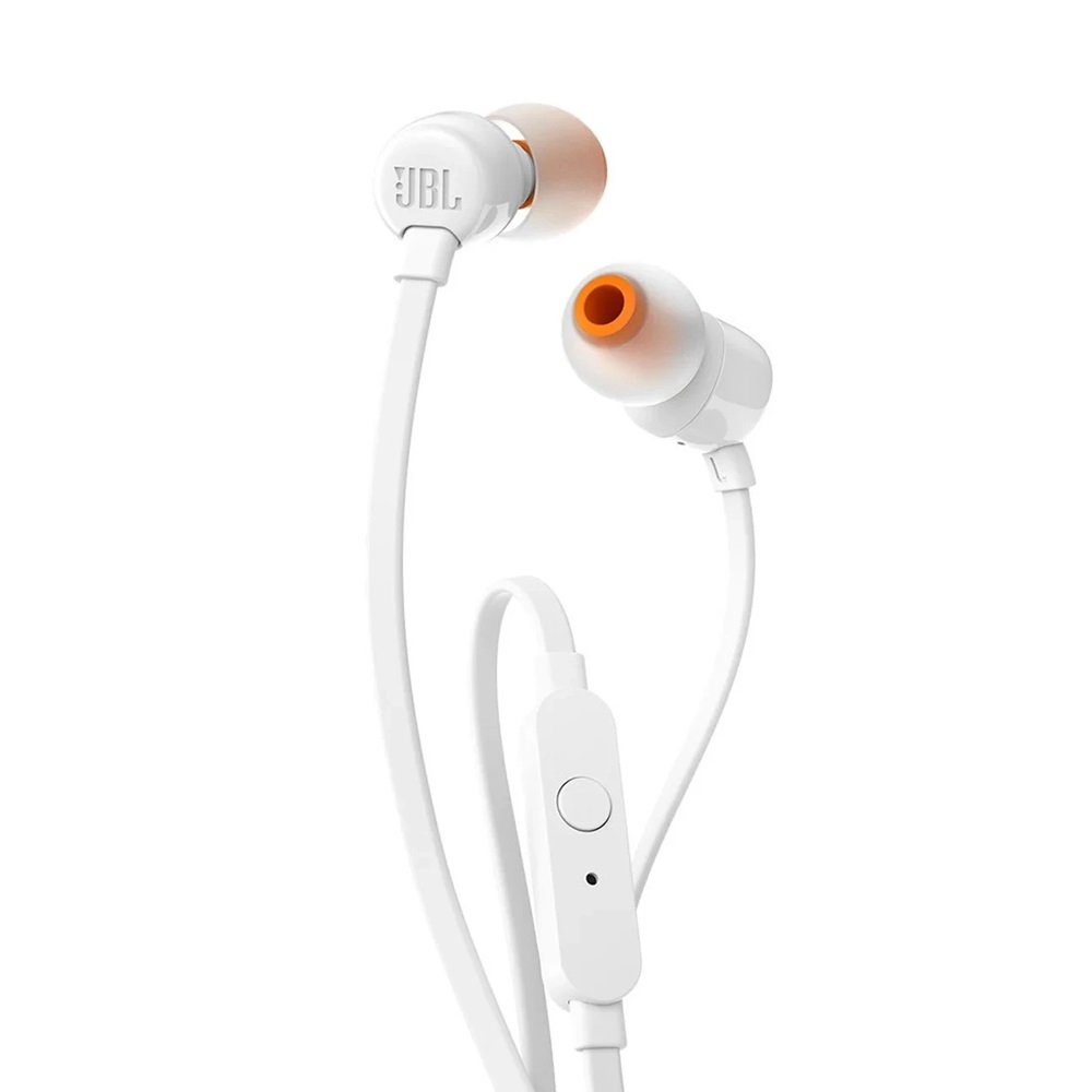 JBL Earphones 3.5mm with Mic Tune 110, White