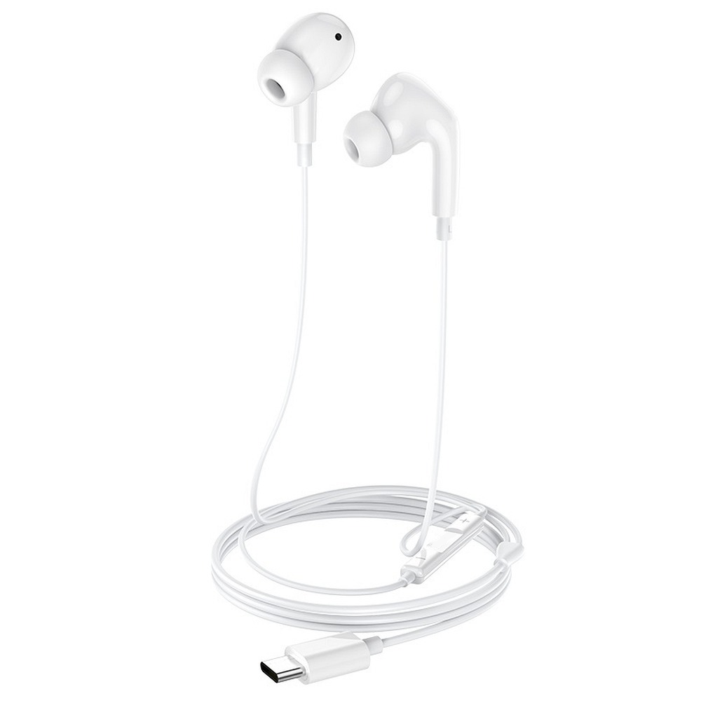 Helmet Earphones Type-C with Mic M2 Series, White