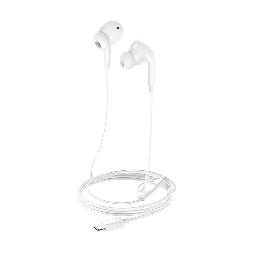 Helmet Earphones Lightning with Mic M2 Series, White