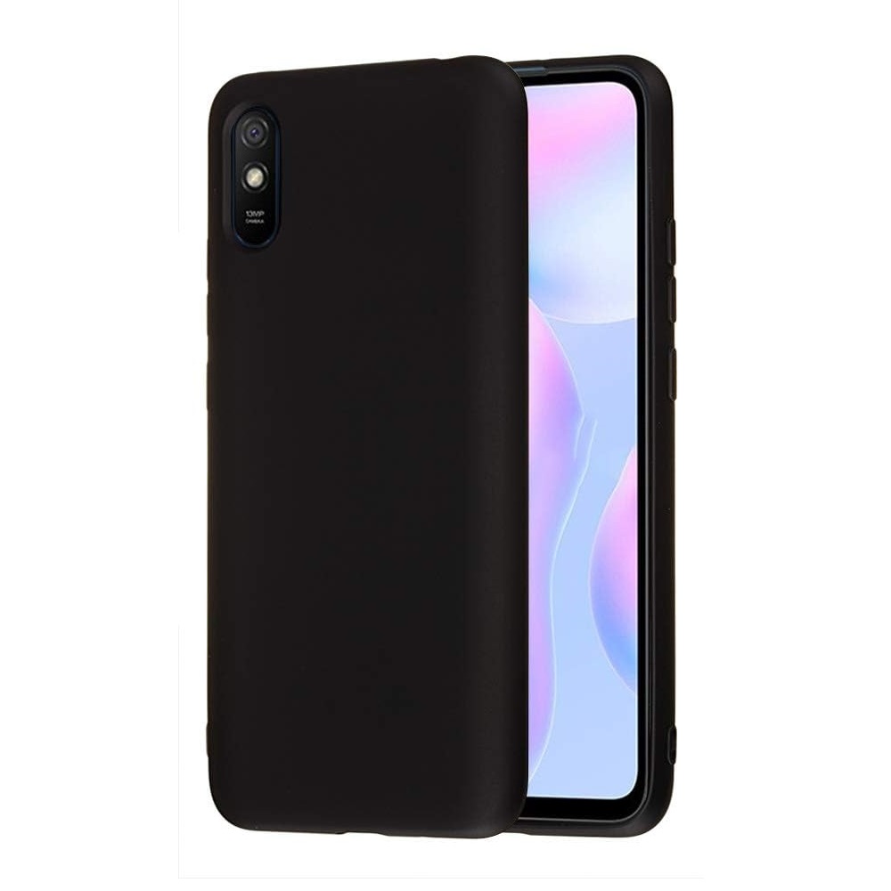 Helmet Case Liquid Silicone Xiaomi Redmi 9A, Black