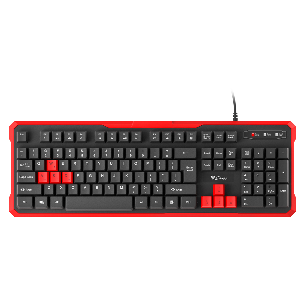 Genesis Keyboard Rhod 110, US Layout, Red