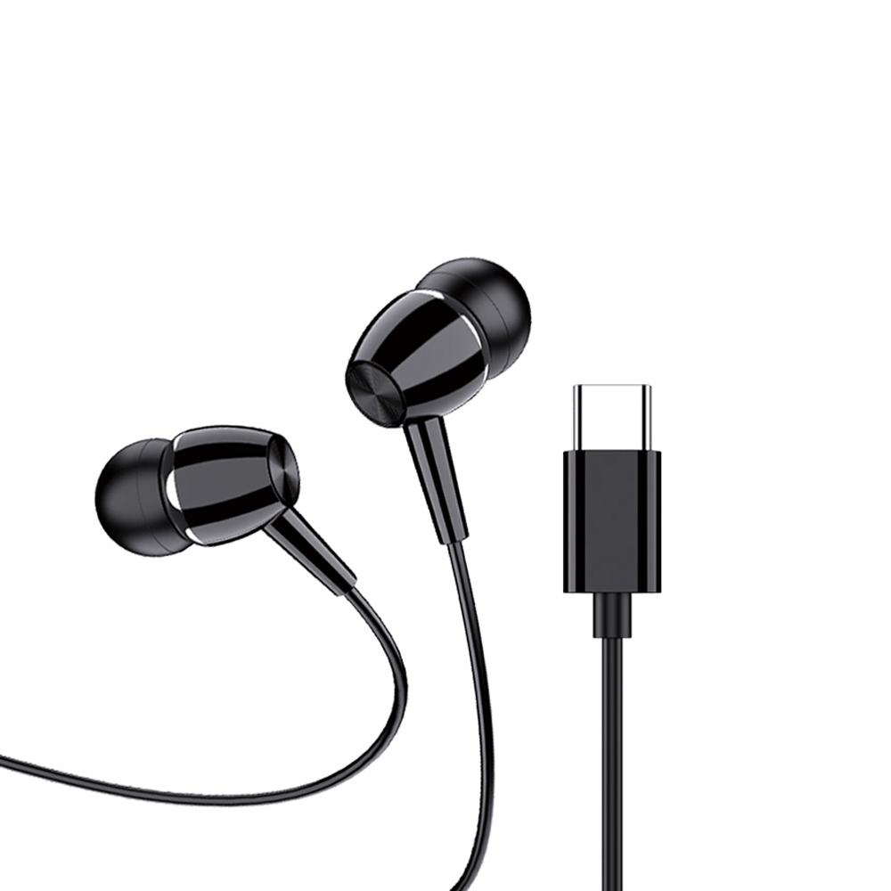Ksiga Earphones Type-C with Mic Jiaxuan KSC-1296, Black