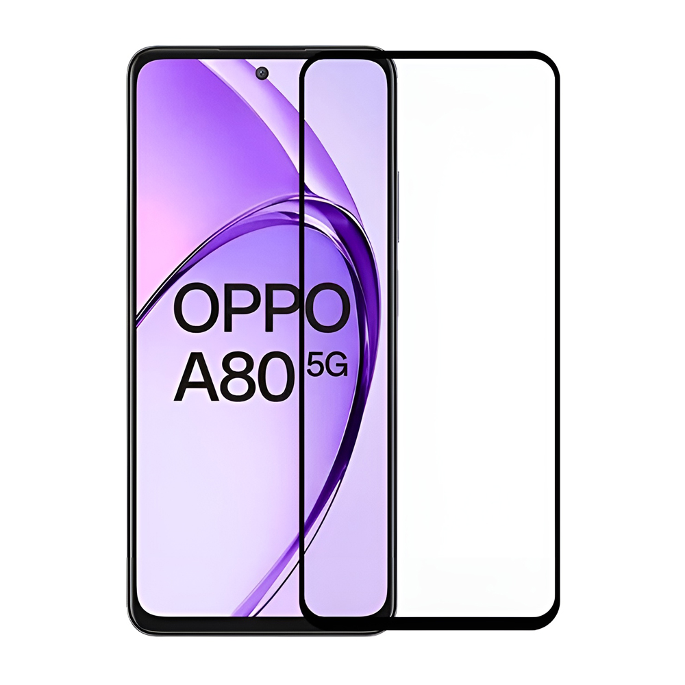 Helmet Diamond Glass 5D Oppo A80 5G, Black
