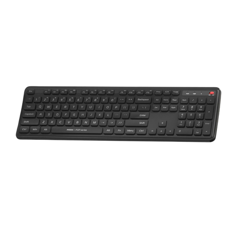 MIIIW Wireless Silent Combo Keyboard and Mouse Gen3, ENG Layout, Black