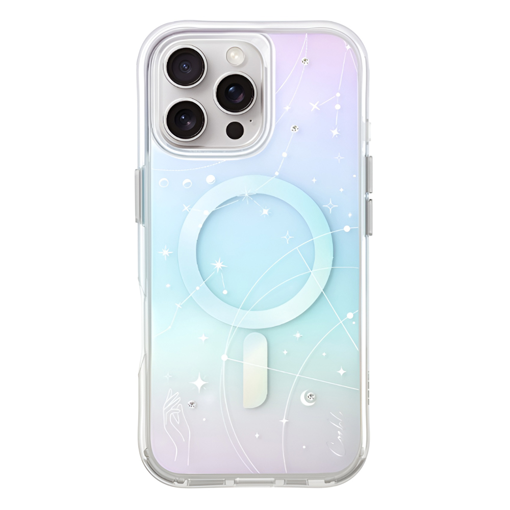 Uniq Case for iPhone 16 Pro Coehl with Magclick Charging Celest, Iridescent