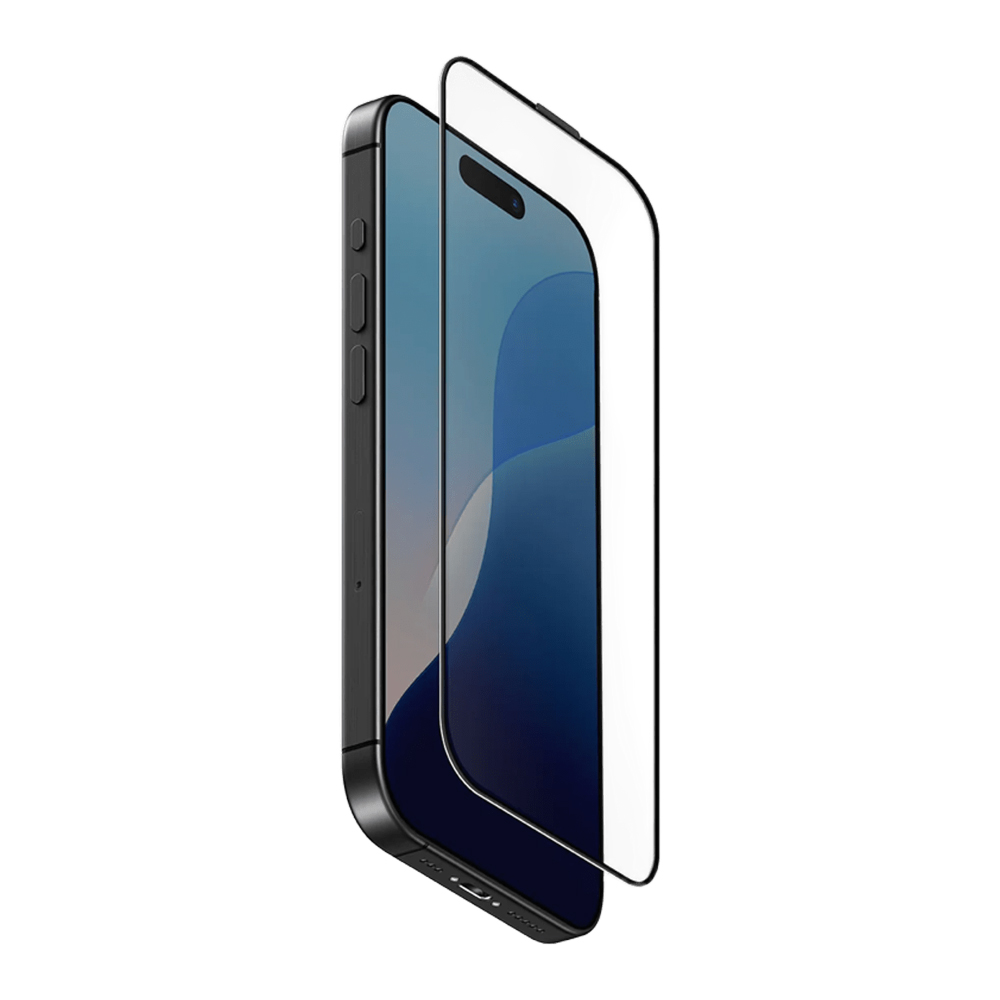 Uniq Glass Screen Protector Optix Vivid Clear for iPhone 16 Plus, Black
