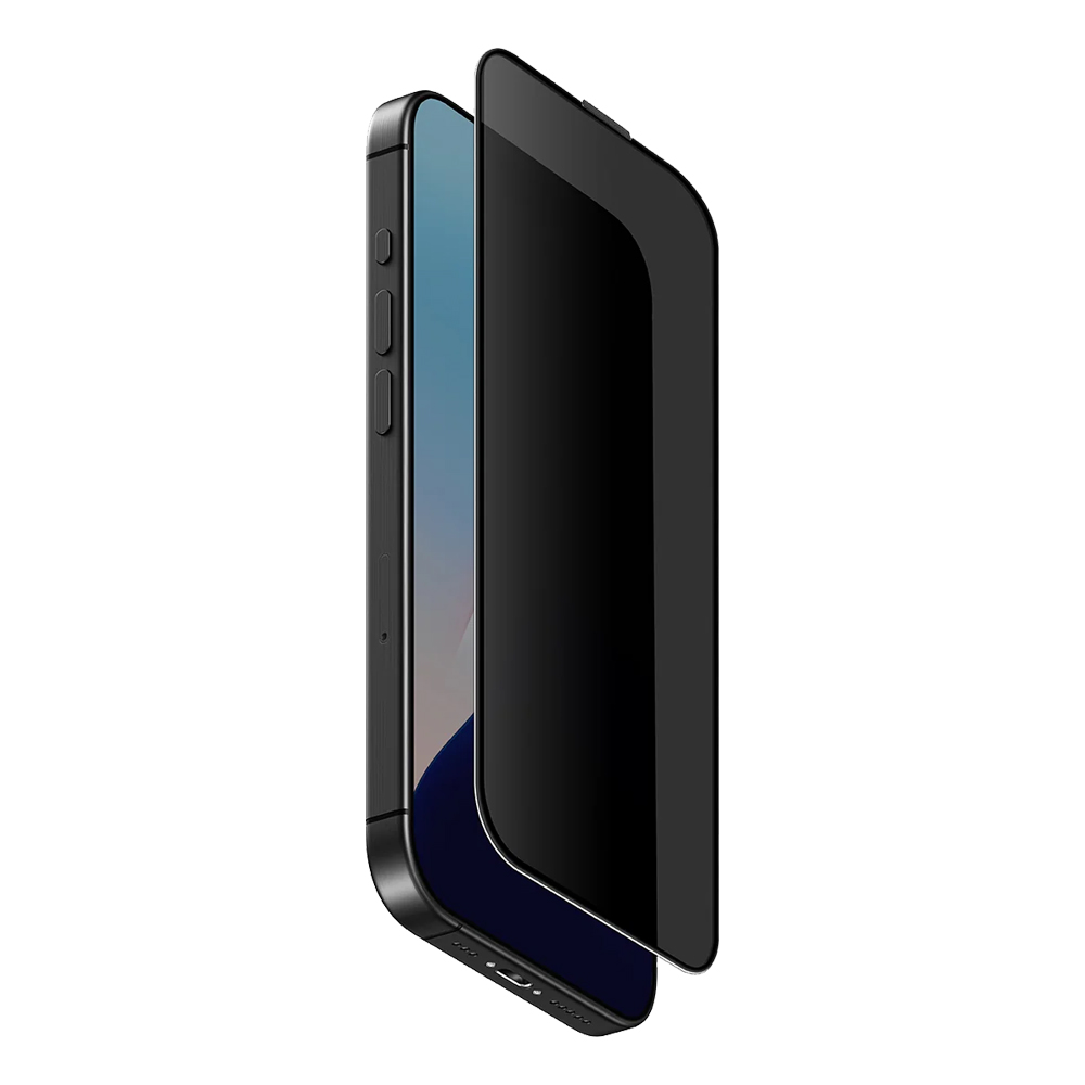 Uniq Glass Screen Protector Optix Privacy for iPhone 16 Plus, Black