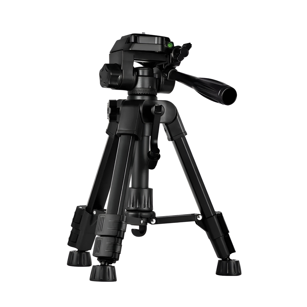 Tripod Photography Professional Aluminum 63,5cm (Locking Knob, Support Smooth 360°), Black D-50