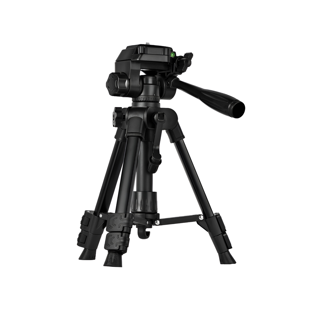 Tripod Photography Professional Aluminum 65cm (Locking Knob, Support Smooth 360°), Black F-50T