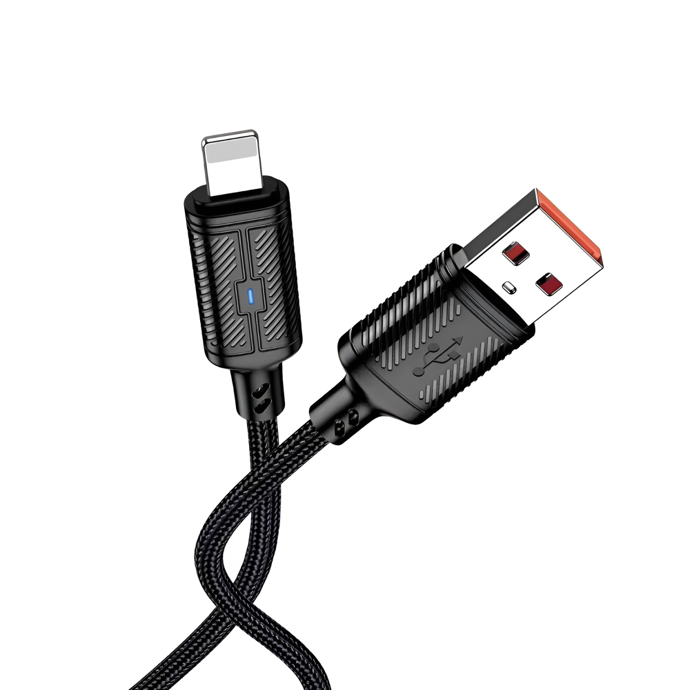 Jokade Cable USB to Lightning 3A 1,2m Intelligent Power-off JA049, Black