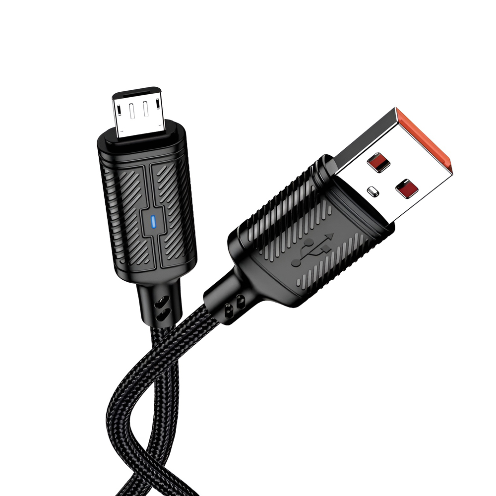 Jokade Cable USB to Micro-USB 3A 1.2m Intelligent Power-off JA049, Black