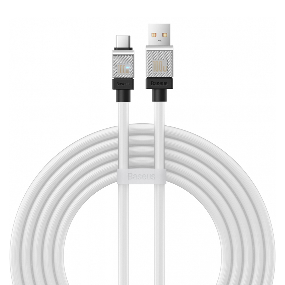 Baseus Cable CoolPlay Series USB-A to Type-C 5A 100W 2m, White