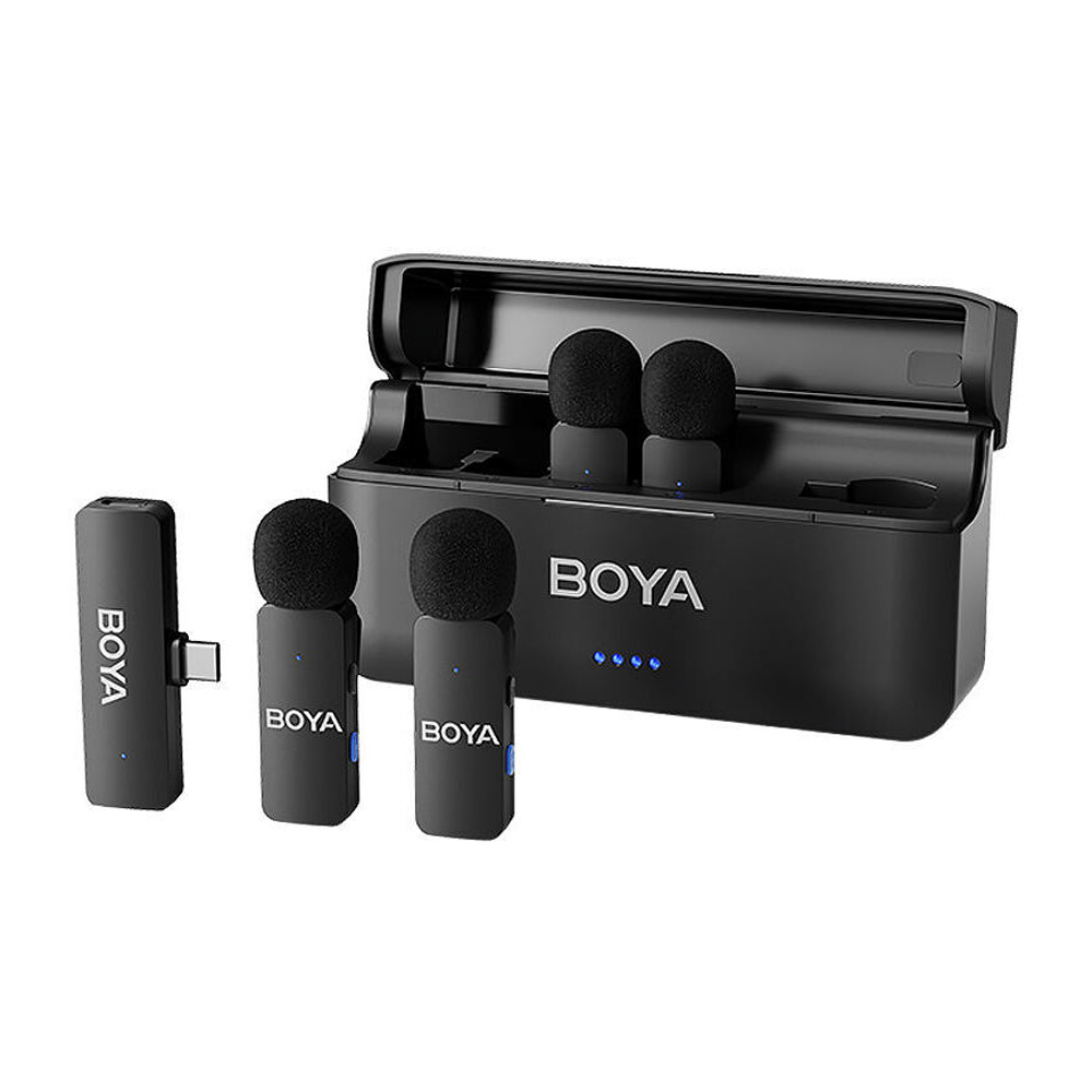 Boya Wireless Microphone Four-Channel with Type-C Plug, Black