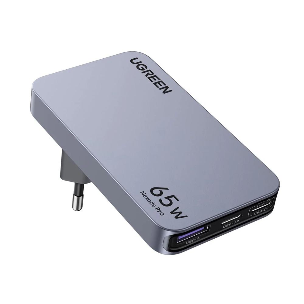 UGREEN Nexode Pro GaN Charger USB-A+2*USB-C 65W Ultra-Slim X753, Black