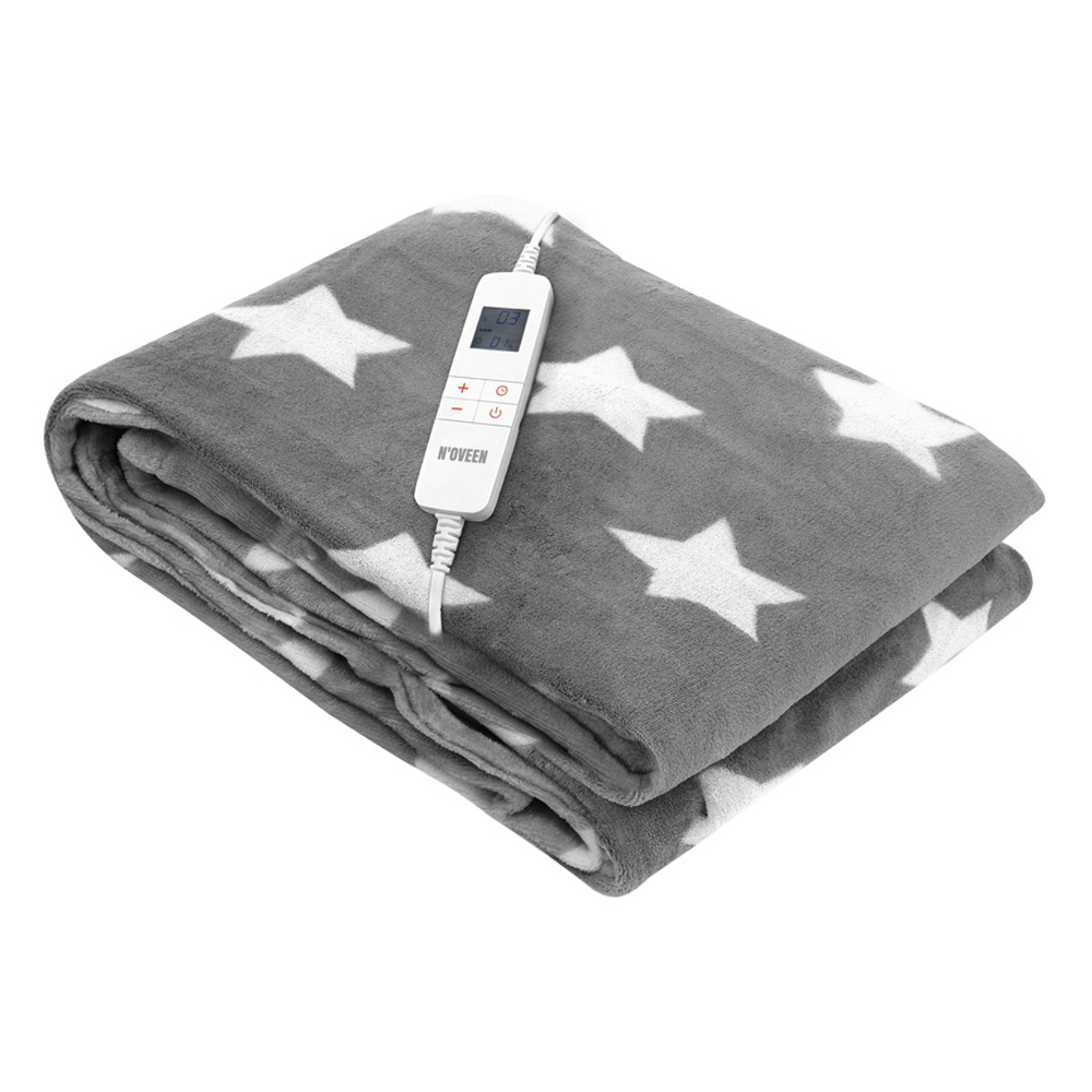 NOVEEN Electric Heated Blanket EB750 Grey Star 180x160 cm
