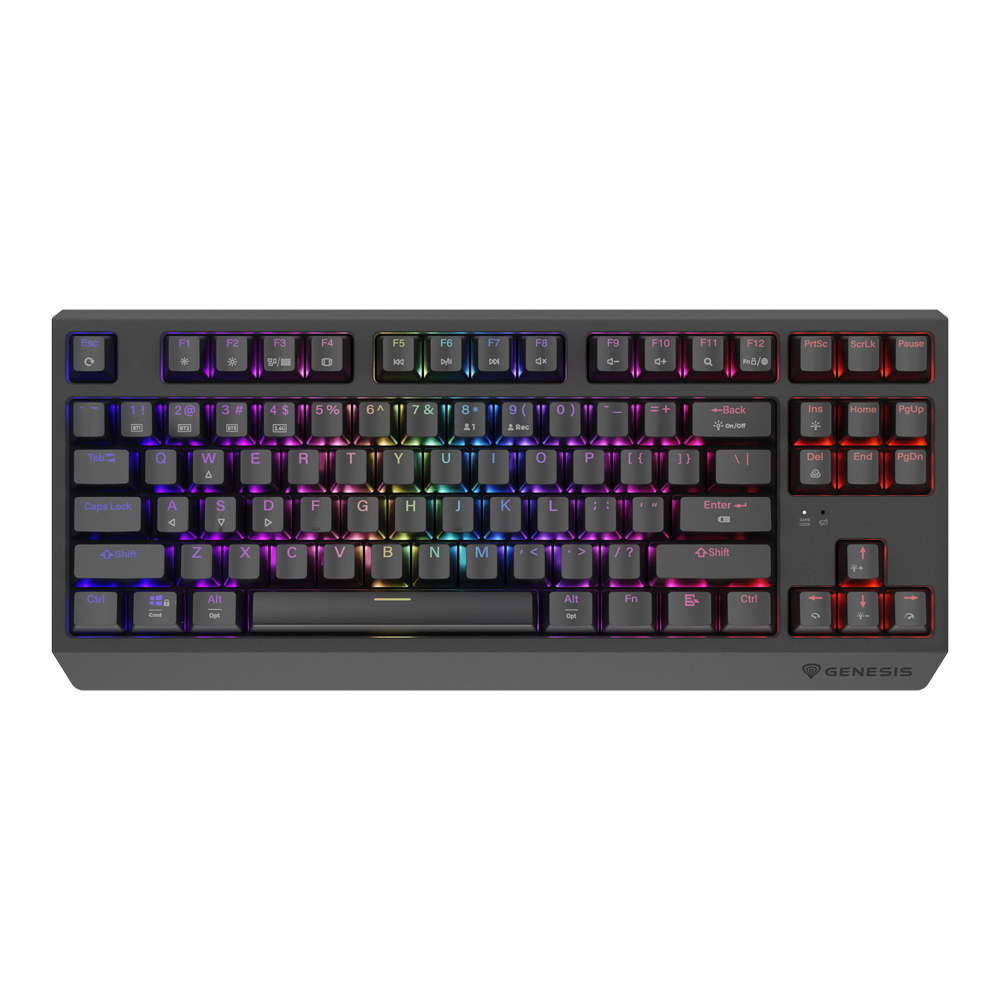 Genesis Gaming Keyboard  Thor 230 TKL Wireless US Black RGB Mechanical Outemu Panda