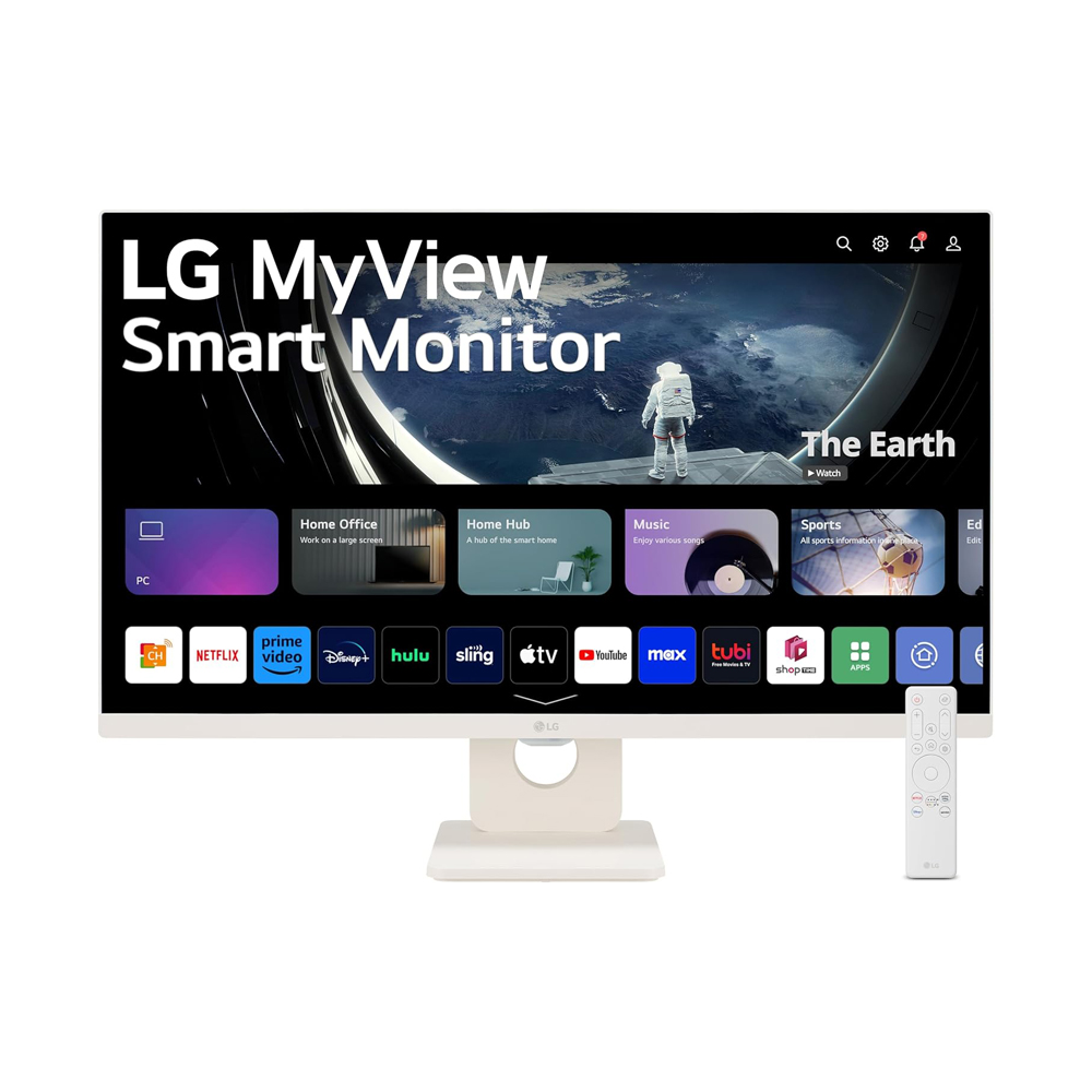 LG 27SR50F-W Monitor Smart LED IPS, 27", Full HD, 60Hz, HDR10, WebOS, Silver