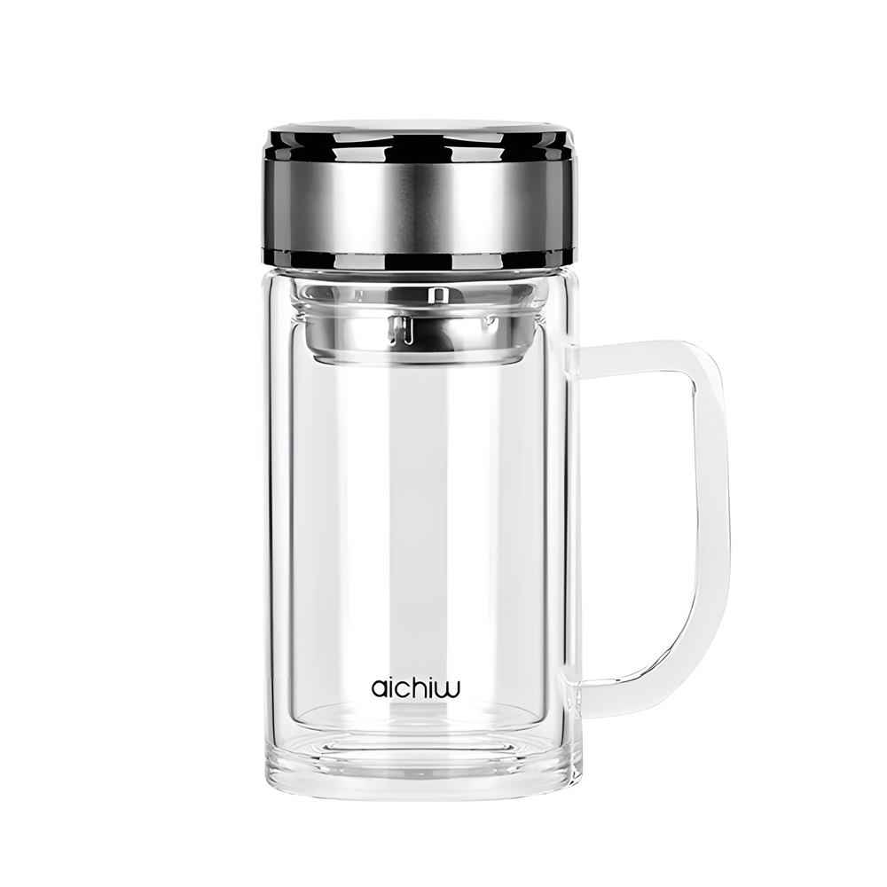 Aichiw Glass Thermos Mug with infuse system AI-D163 380 ML