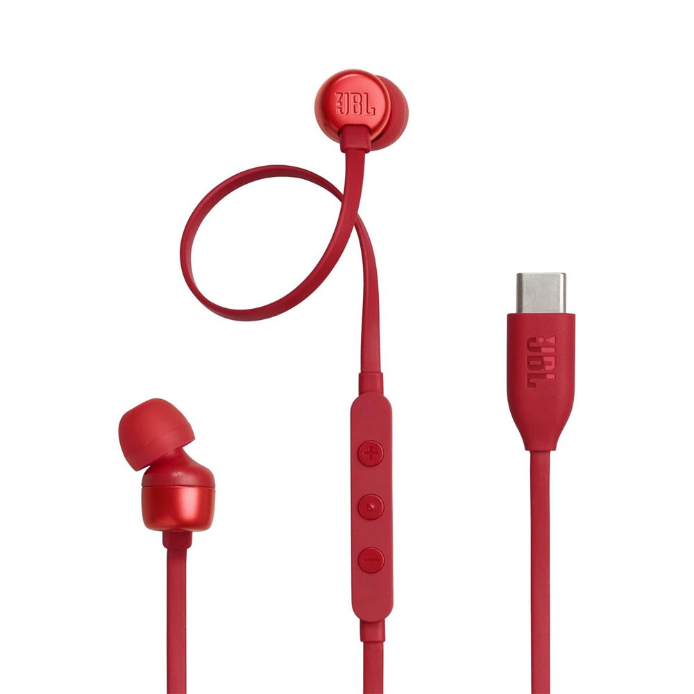 JBL Earphones Type-C with Mic Tune 310C, Red