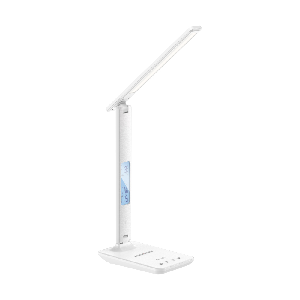 Yesido Foldable LED Desk Lamp with Wireless Charging 10W, 5 Lighting Modes, White
