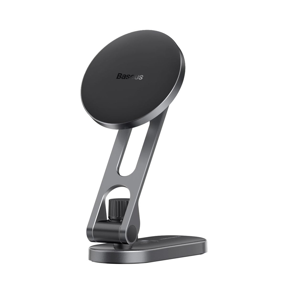 Baseus Car Mount Magnetic Phone Holder T-Space Series Folding Metal, Frost Silver