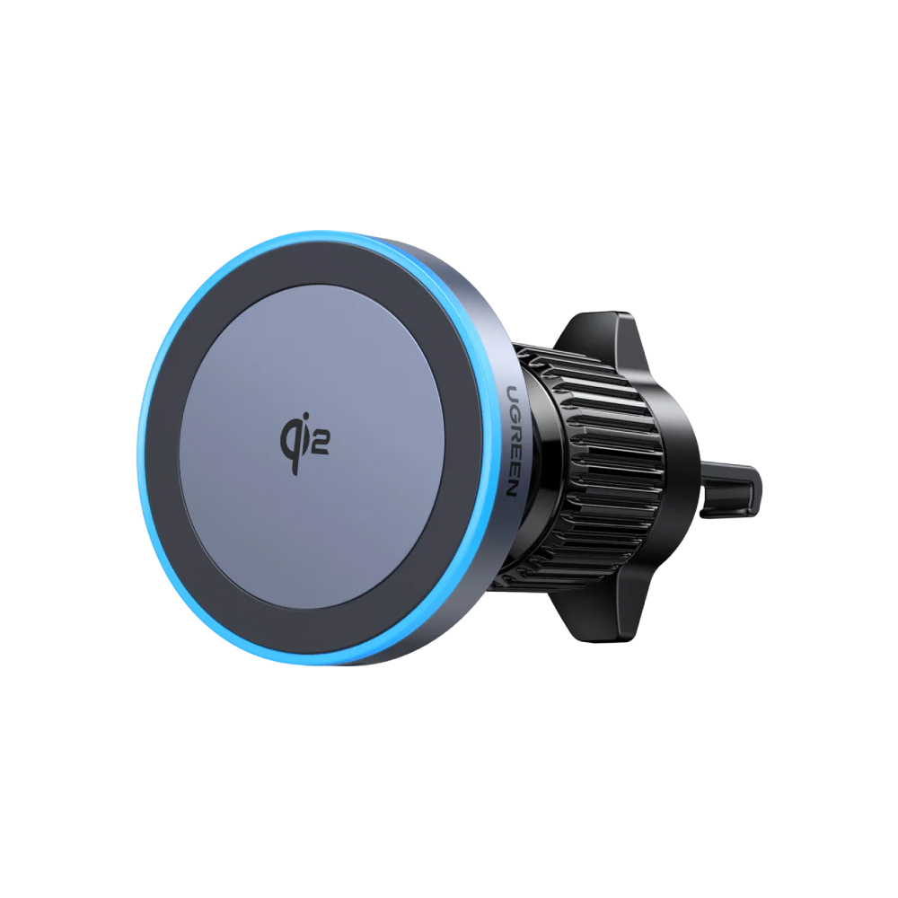 UGREEN Car Mount Charger Wireless Qi2 15W, 360 Rotation, Black | W708