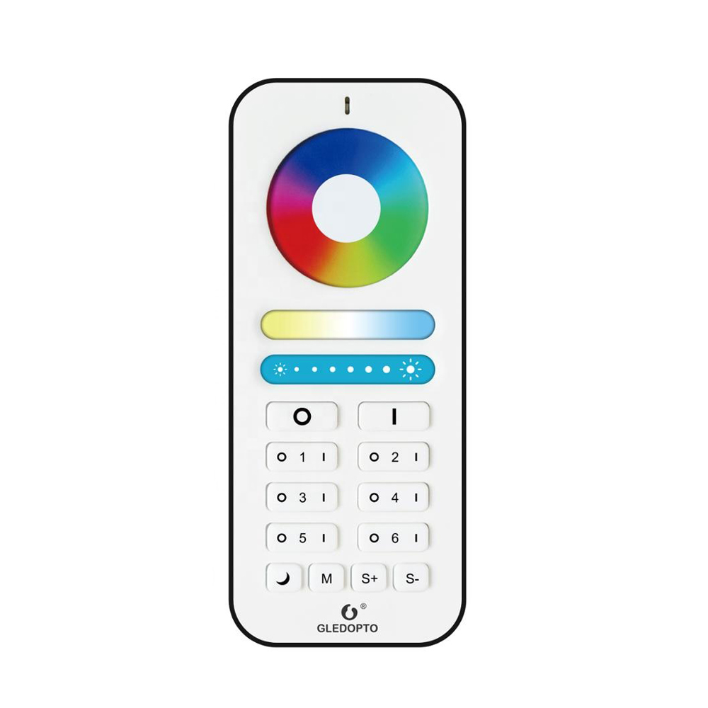 Gledopto 2.4G 6 zone RGB+CCT LED Touch Remote Control (GL-RC-006Z), compatiable with Pro version lights and controllers