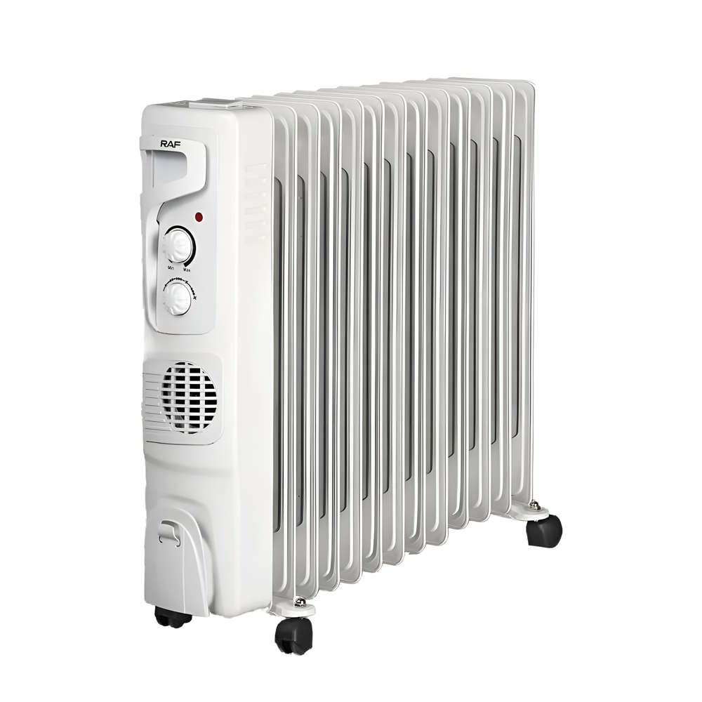 Raf Oil Radiator + Turbo Fan R.1329W, 13 Sections, 2900W, White