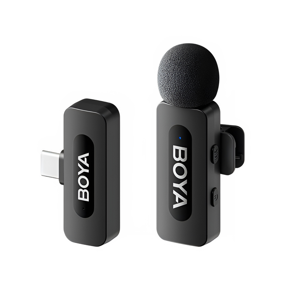 Boya Wireless Microphone Ultracompact 2.4GHz System (BY-V10 V2), Type-C Jack, Black