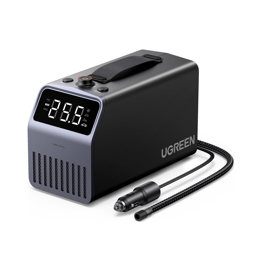 UGREEN Portable Tire Inflator Pro, 4500 mAh Battery, 150 PSI, ET723, Black
